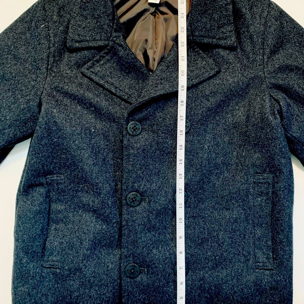 Old Navy Charcoal Grey Wool Peacoat - Picture 5 of 10